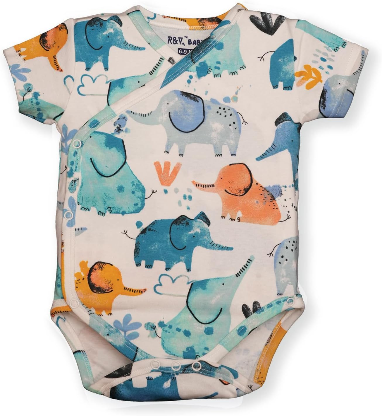 Baby Bodysuits, 100% Cotton, Short Sleeve, Pack of 5 image number 1