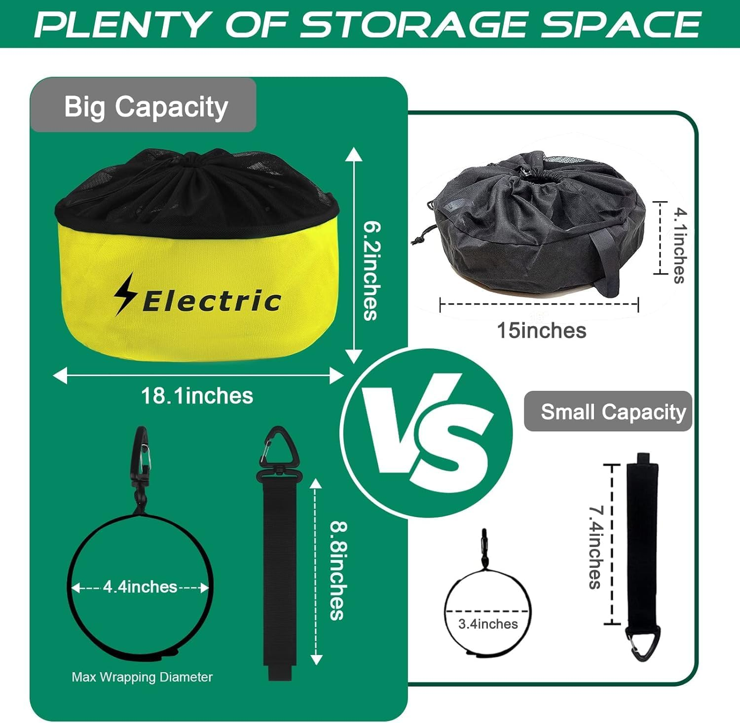 RV Hose Storage Bag of 4 Pack, Camper and RV Accessories Storage Bags, RV Utility Bag, Waterproof RV Hose Bag Storage for Sewer Hose, Waste Hose, Fresh Water Hose, Electrical Cords - 4 Color image number 3