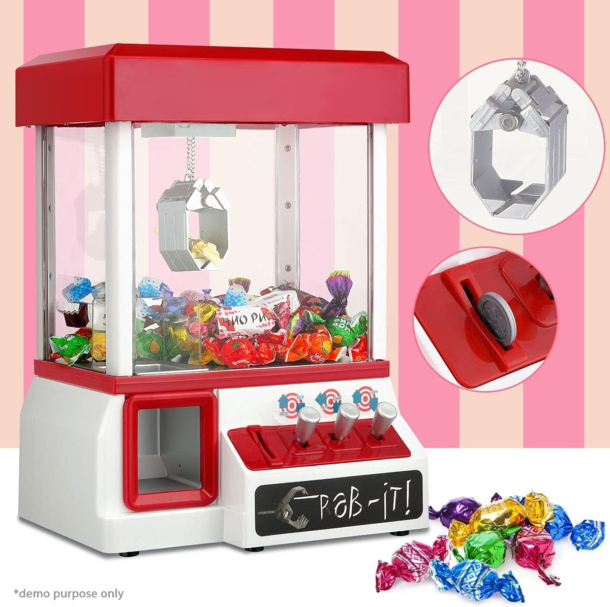 Carnival Style Kids Claw Machine Arcade Claw Toy Candy Grabber Prize Machine W/Music image number 3
