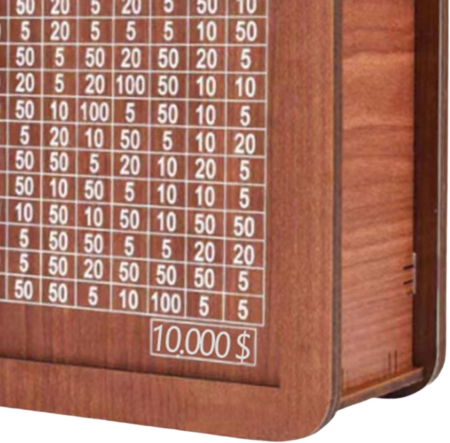 Wooden Money Box Money Saving Box with Counter with Numbers Piggy Bank for Boys Girls, 10000 Dollar image number 5