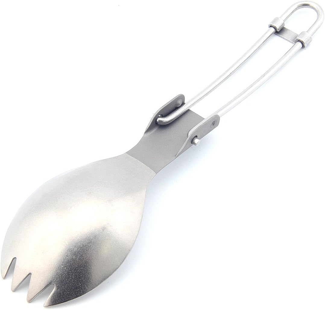 TOAKS Ultralight Titanium Tableware Outdoor Flatware Cutlery Fork and Spoon (T-21) image number 1