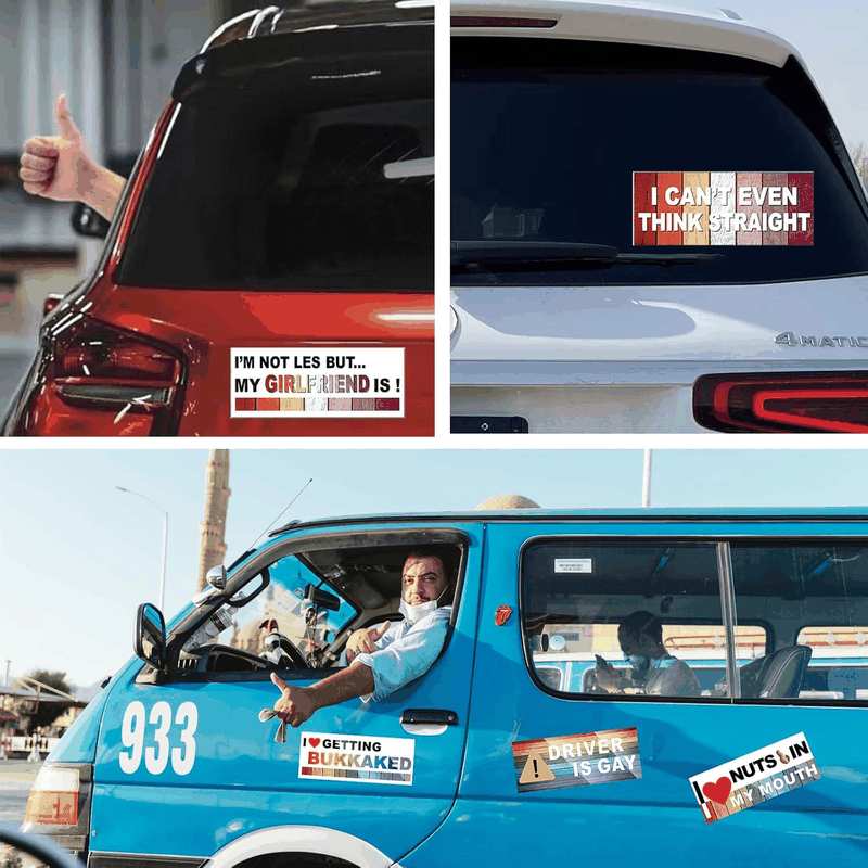 Funny Gay Pride Stickers, LGBTQ Bumper Stickers Decal Waterproof Rainbow Decals for Car, RV, SUV, Auto, Truck, Boat, Laptops Decoration 10Pcs (B) image number 6