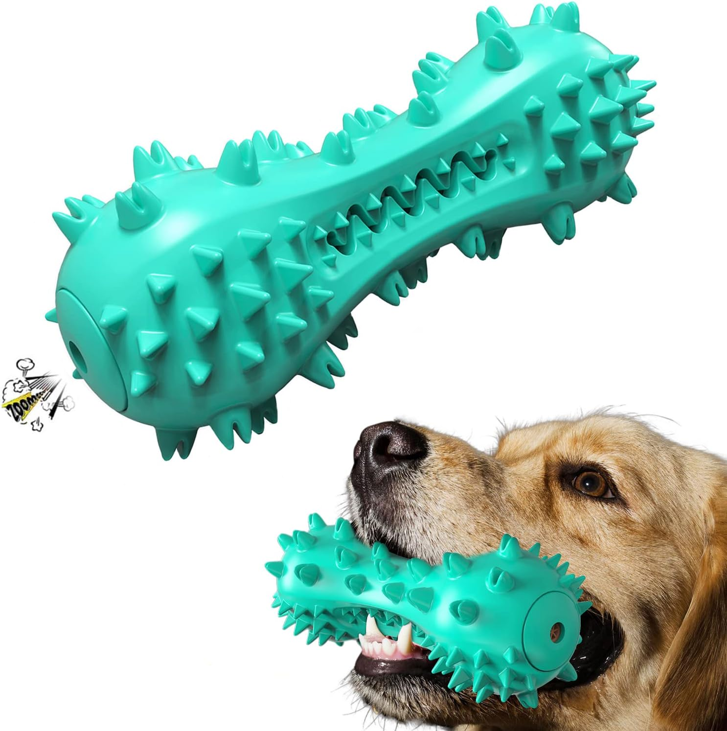 Puppy Teething Chew Toys, Dog Toys for Aggressive Chewers, Indestructible Tough Durable Dog Toothbrush Toys, Squeaky Interactive Dog Toy for Small Medium Large Breed image number 1