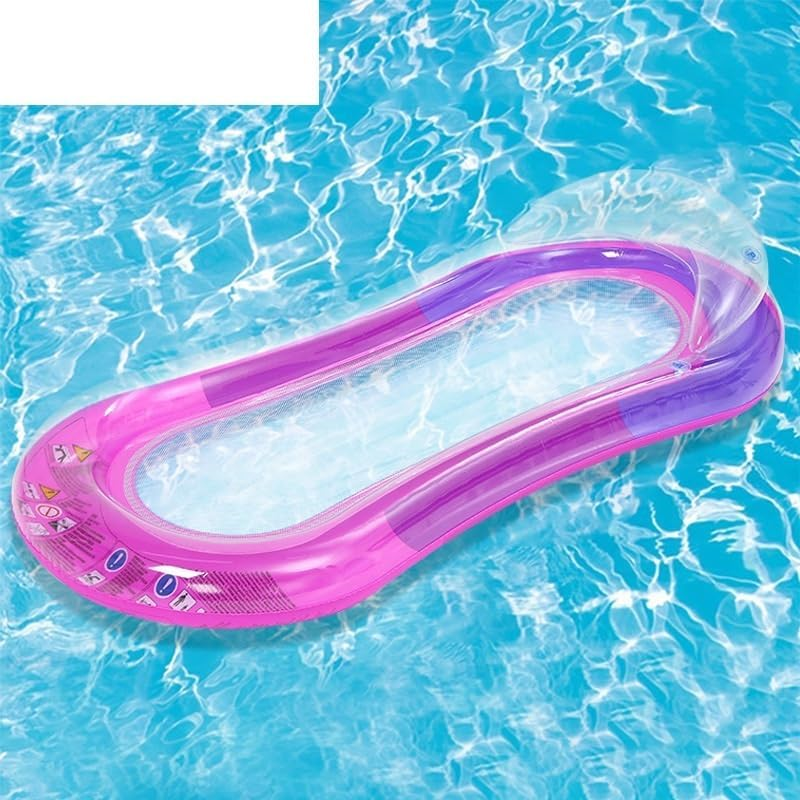 Transparent Gradient Mesh Inflatable Floating Row Water Hammock Swimming Air Mattress Summer Pool Beach PVC Float Bed Lounger (Color : 2) image number 1