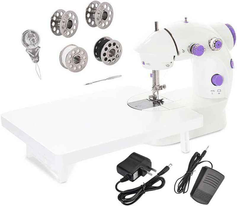 Mini Sewing Machine for Beginner, Dual Speed Portable Electric Sewing Machine with Extension Table, Light, Sewing Kit for Household, Travel Automatic Sewing Machine image number 1
