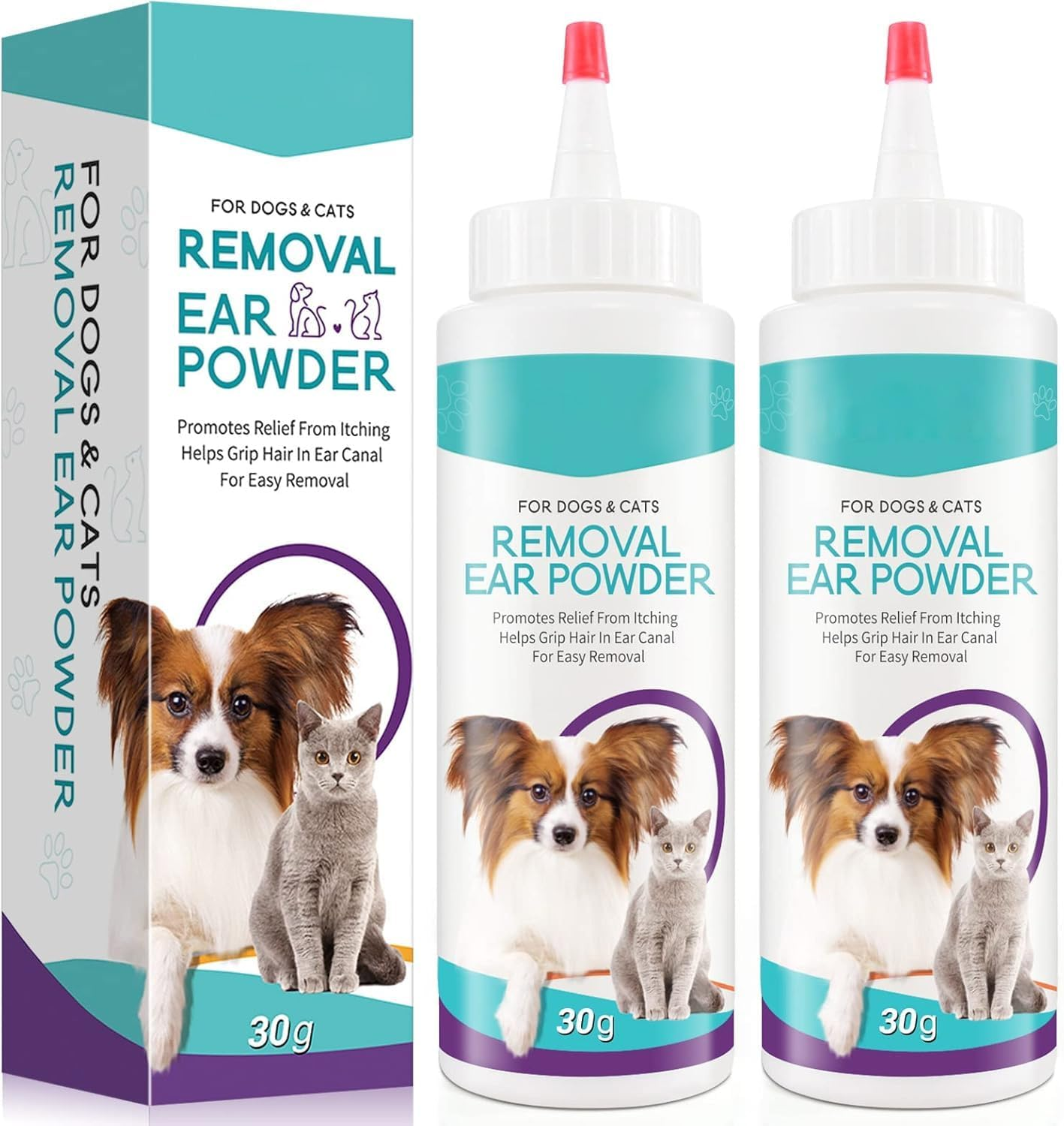 Dog Ear Cleaner - Removal Ear Powder for Pets,Dog Ear Infection Treatment,Supports Infection Prone Ears, Ear Odor in Pets (2PC Ear Powder) image number 4