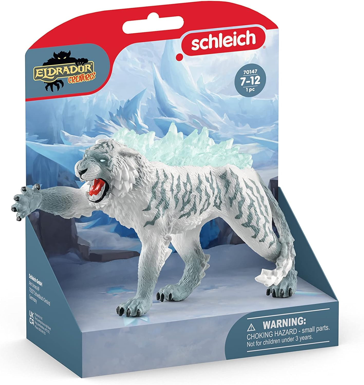 Schleich Eldrador Creatures, Ice Monster Mythical Creatures Toys for Kids, Ice Tiger Action Figure, Ages 7+ image number 2