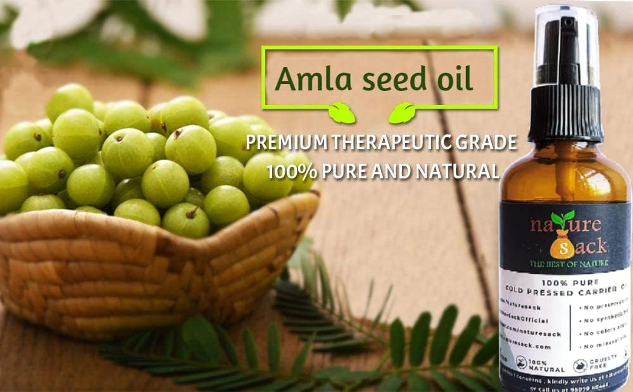 Amla Seed Oil (Indian Gooseberry) 100Ml 100% Pure Natural Cold Pressed Carrier Oil for Skin Care, Hair Care. image number 2
