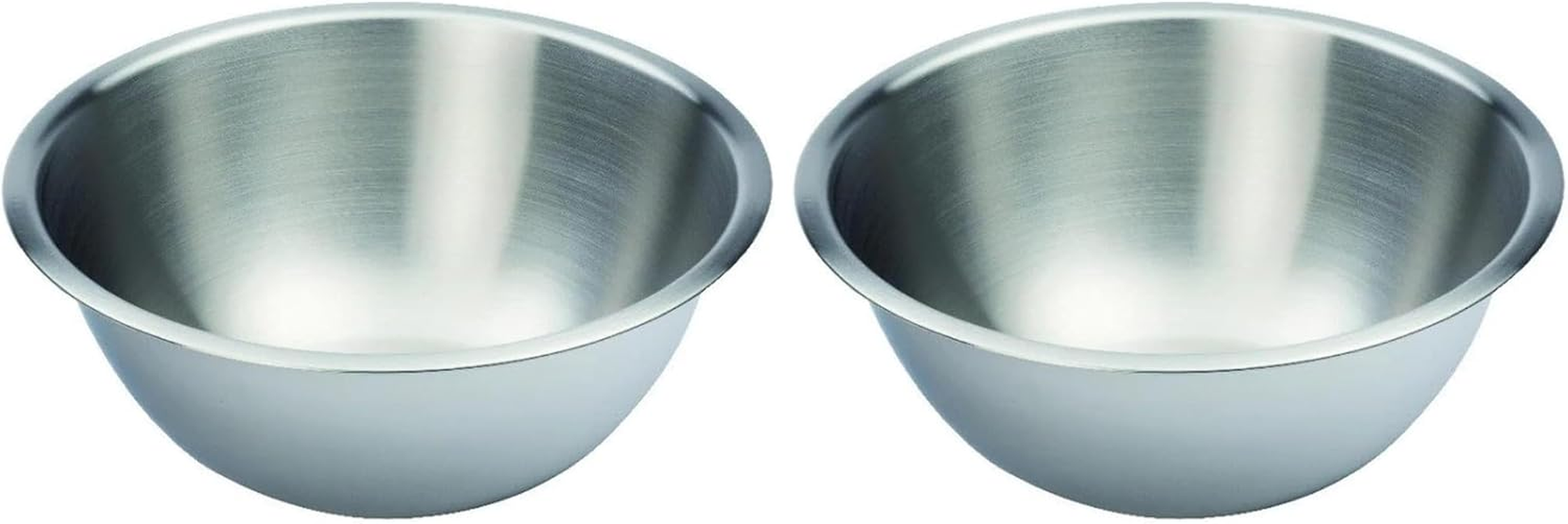 Eterna Satin Mixing Bowl, Silver, 24 Cm / 2.8 L &ndash; High-Quality 18/8 Stainless Steel Bowl with Fluted Rim for Easy Grip &ndash; Durable, Hygienic & Easy to Clean Kitchen Essential