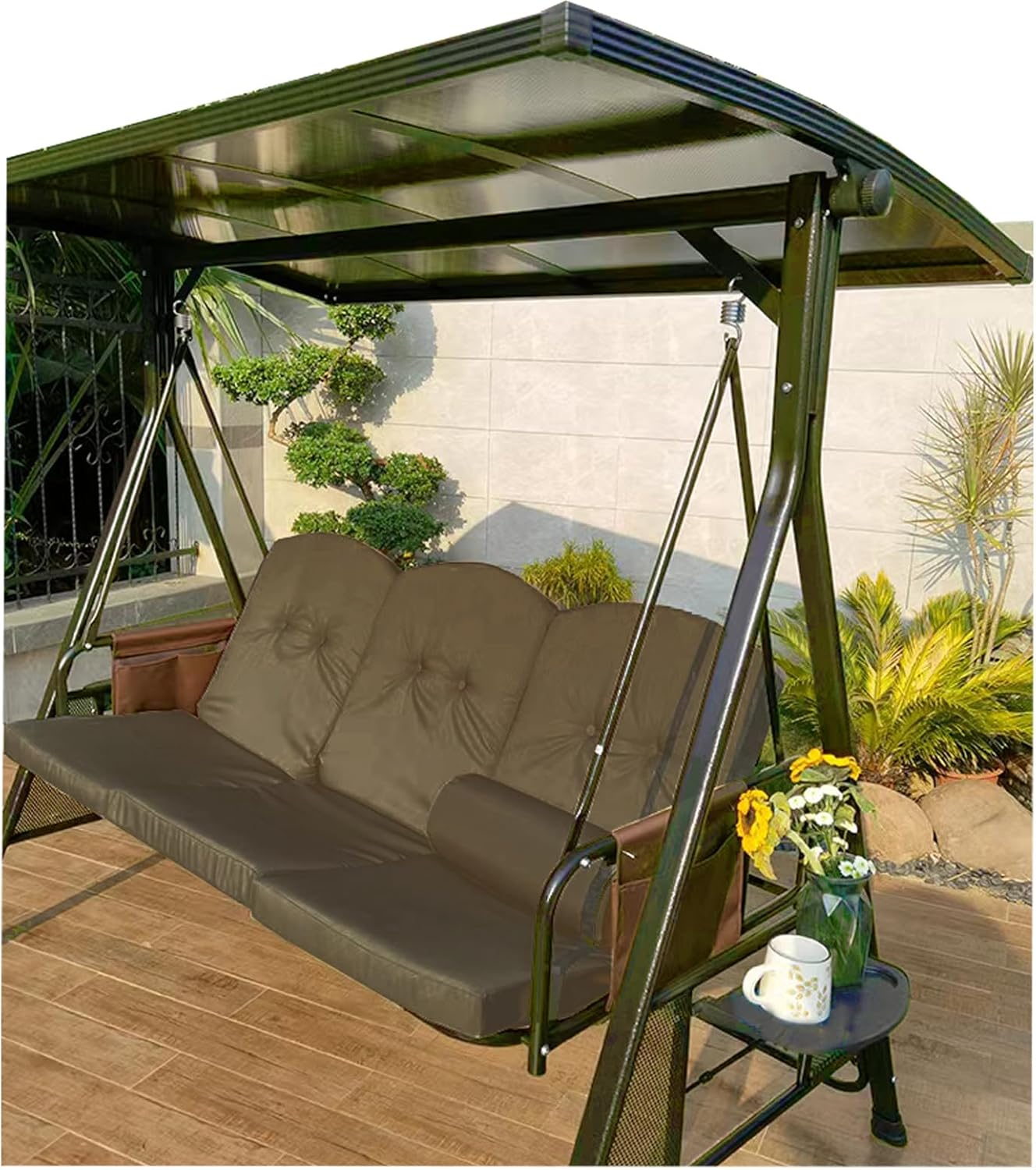 Porch Swing Springs Hammock-Chair Spring - 1500Lbs Heavy Duty Suspension Hangers Ceiling Mount Porch Swings (2 Pack Silver) - 2 Pack Silver image number 5