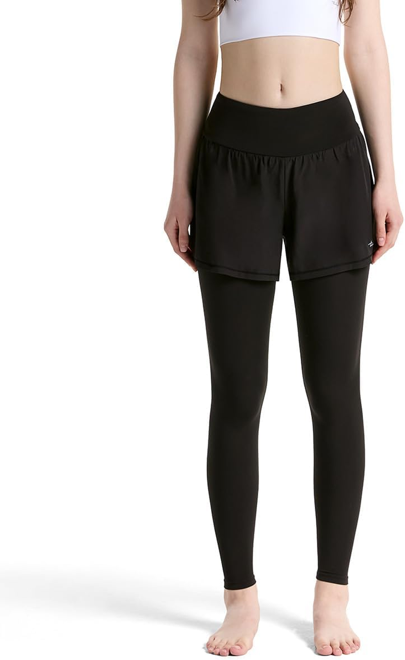 TSLA Women'S 2‑In‑1 Swim Shorts with Built‑In Leggings Quick‑Dry, UPF 50+ Sun Protection & Compression Liner Swim Board Shorts image number 5