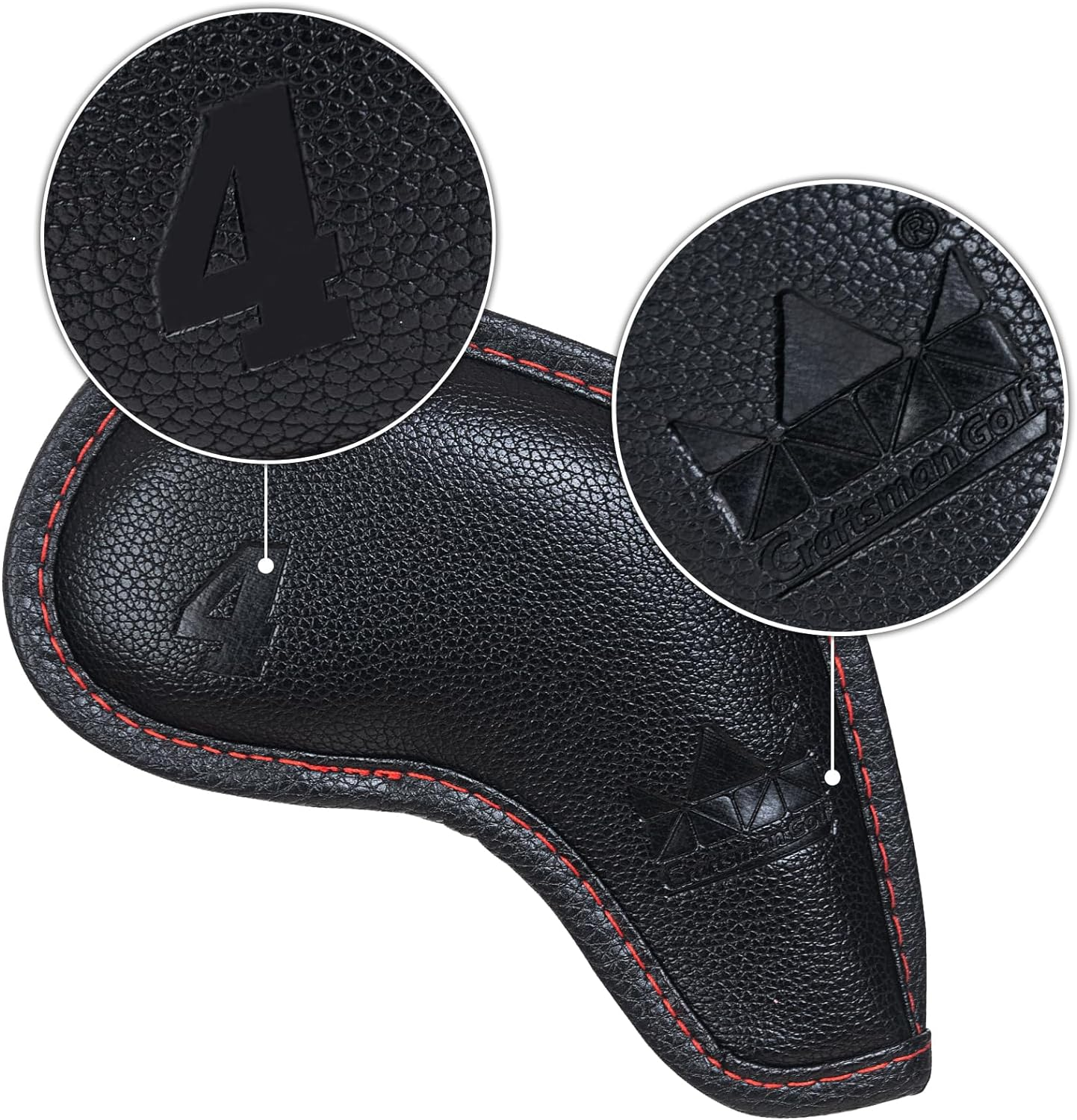 Craftsman Golf 9Pcs/Set Black Golf Club Iron Headcovers Set for Ping Callaway Mizuno Taylomade Etc. Also 1 Pc #2 or L Cover image number 2