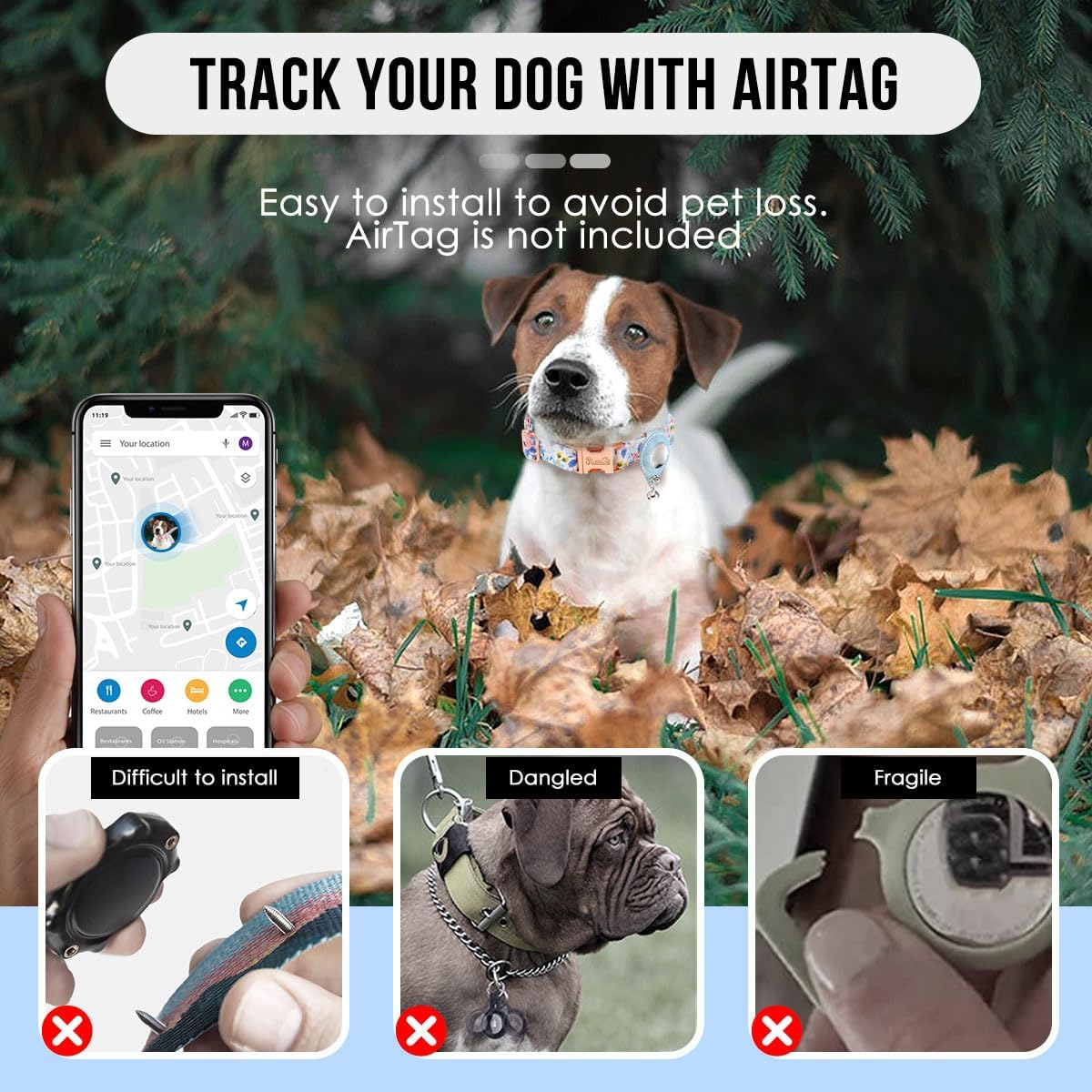 Slowton Dog Collar with Holder, Adjustable Dog Collar for Dogs with Quick Release Metal Buckle, Multicolor Comfortable Pet Collar for Small Medium Large Dogs Puppies image number 5