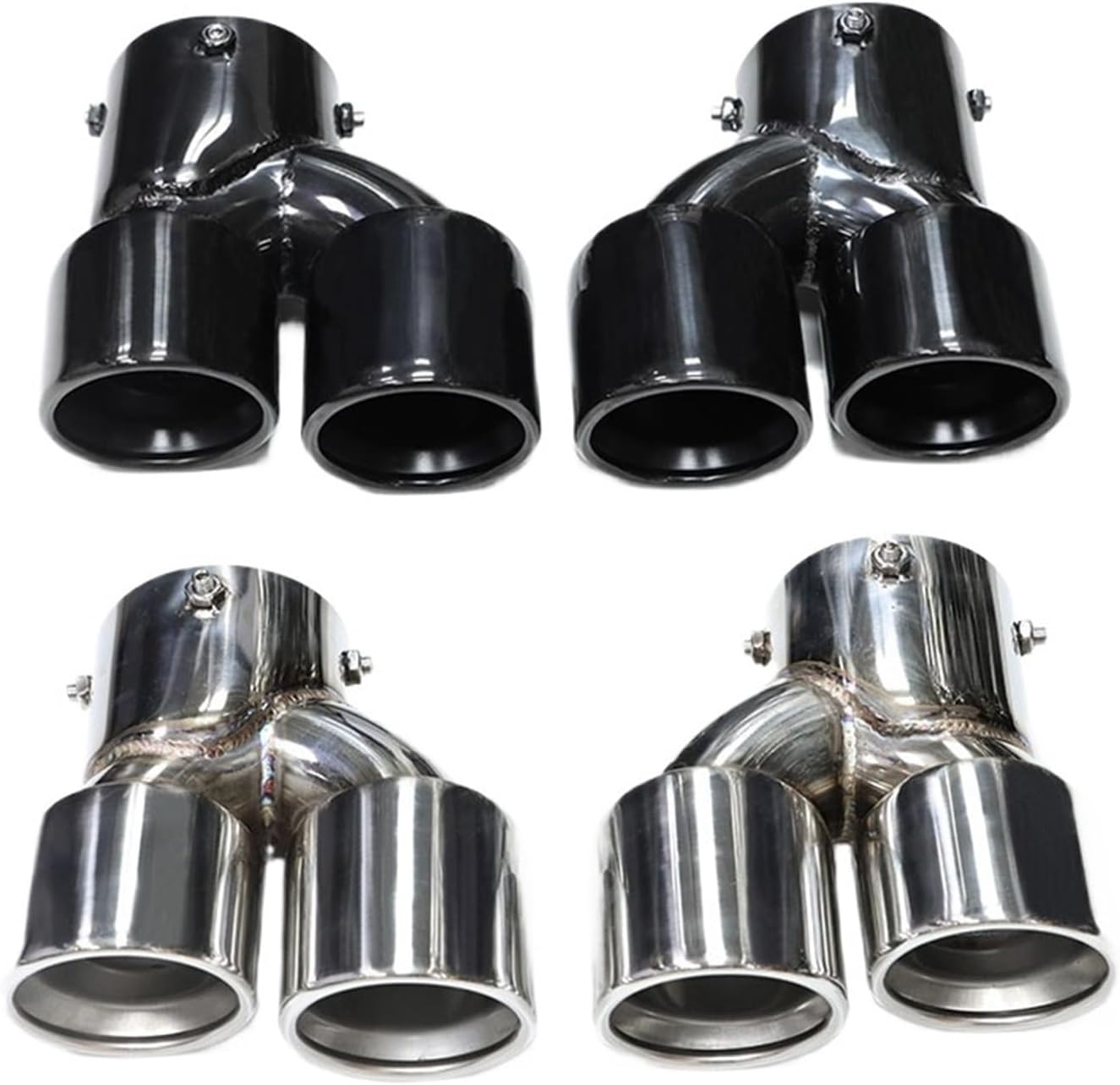 Compatible for BMW G20 G21 M340I G42 440I G22 M240I Dual Four Out Exhaust Carbon Fiber Muffler Tip Exhaust System Nozzle Tailpipe 2020+(Style B) image number 1