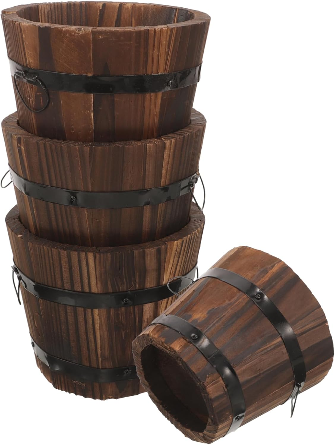 4Pcs Small Flowerpot Planters Outdoor Planter Box for Aquarium Nursery Hydroponic Vegetable