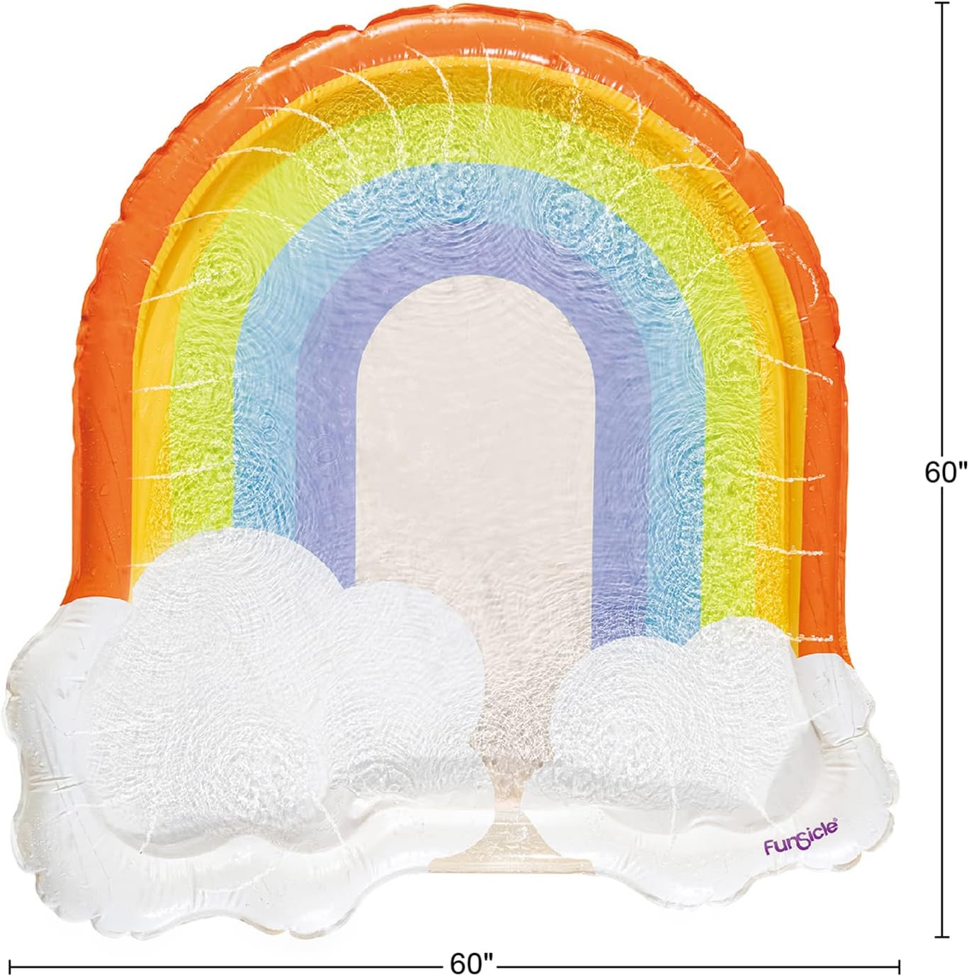 Funsicle 5 Ft Rainbow Funspray Kids Splash Mat with Sprayers for Above-Ground Pool image number 5