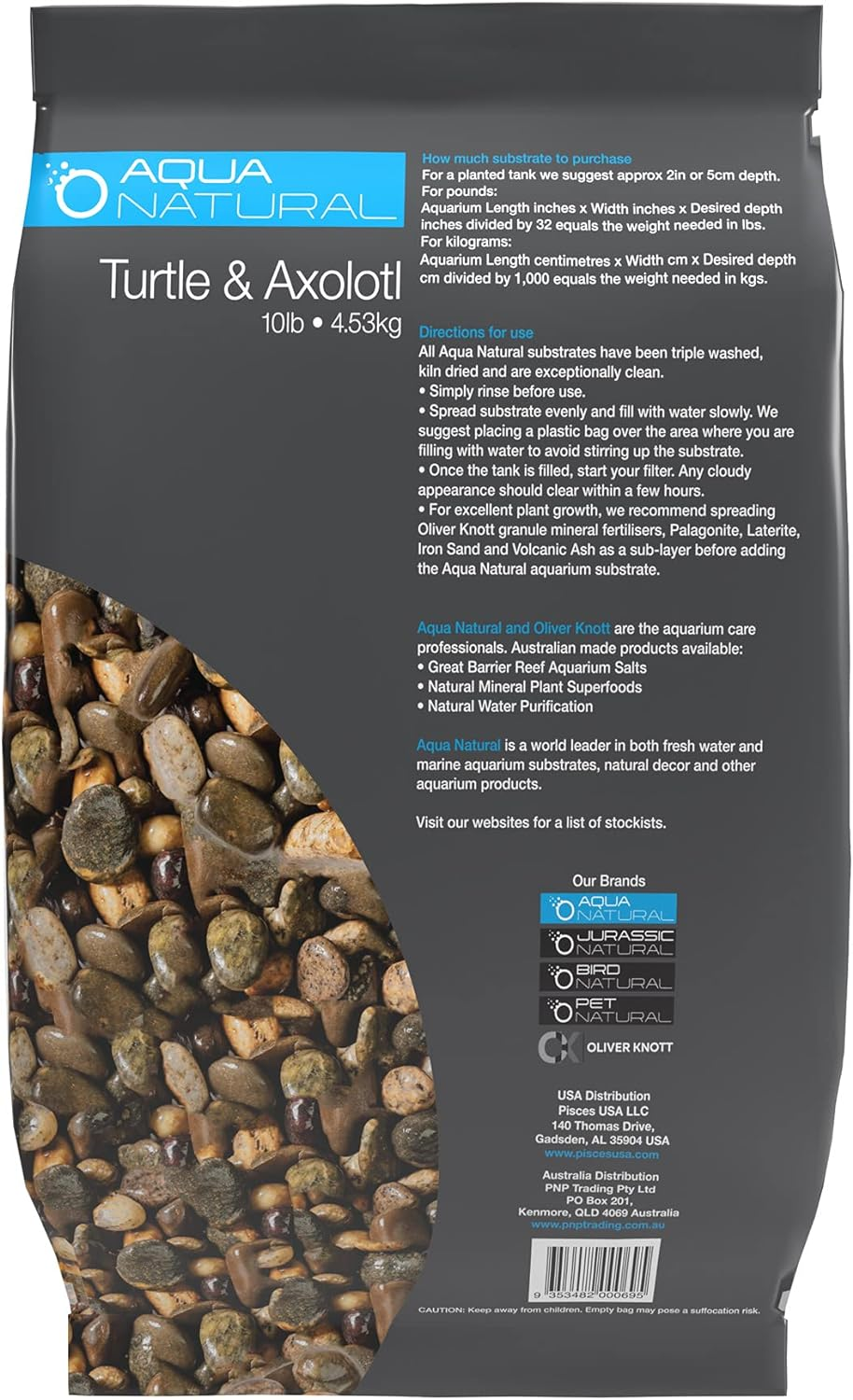 Aqua Natural Turtle and Axolotl Pebble, image number 1