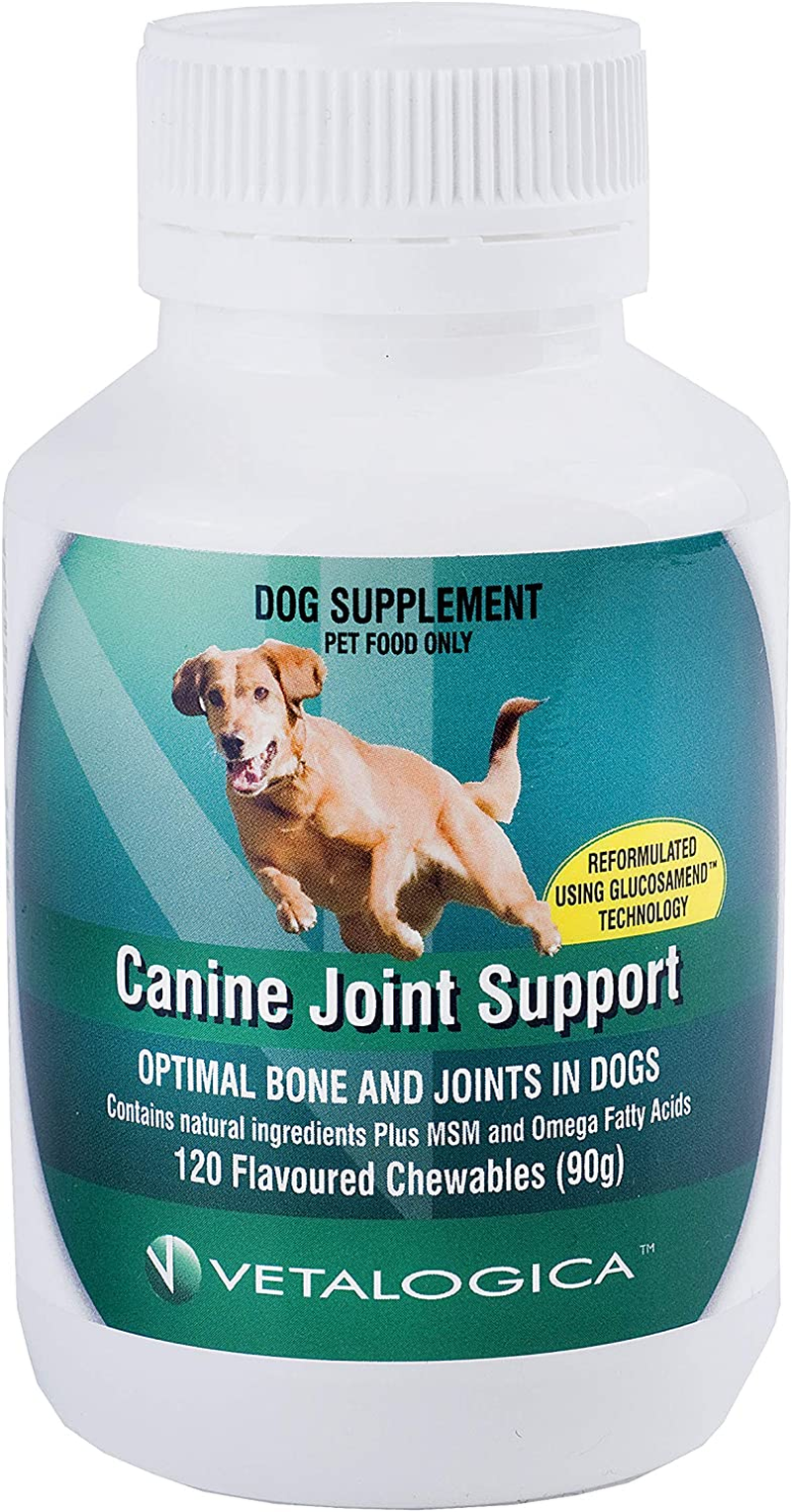 Vetalogica Canine Joint Support Optimal Bone and Joints Supplements 120 Flavoured Chewable Tablets image number 4
