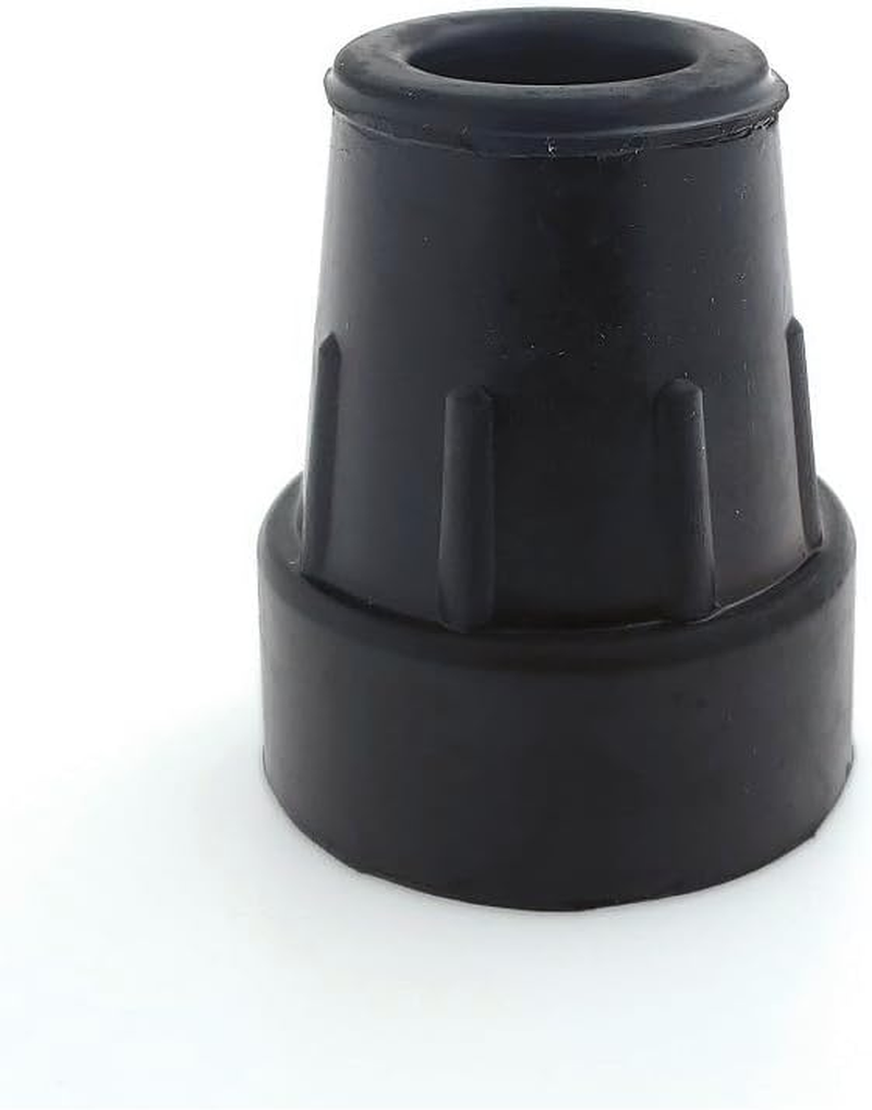 Qty: 4X 18/19Mm Heavy Duty Rubber Ferrules Tips for Walking Sticks Crutches Zimmer Frames - Black - by Lifeswonderful