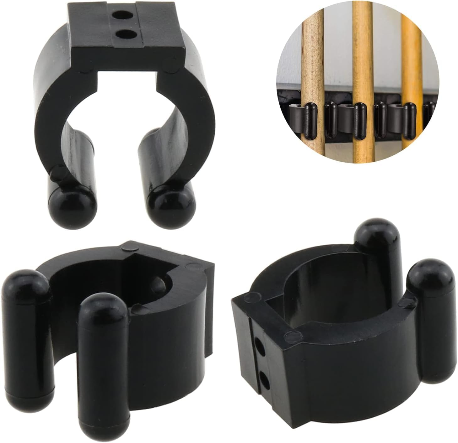 WADY Fishing Pole Rod Holder Clips - 20 Pieces Rubber Clips for Fishing Rods, Billiards and Snooker Cues