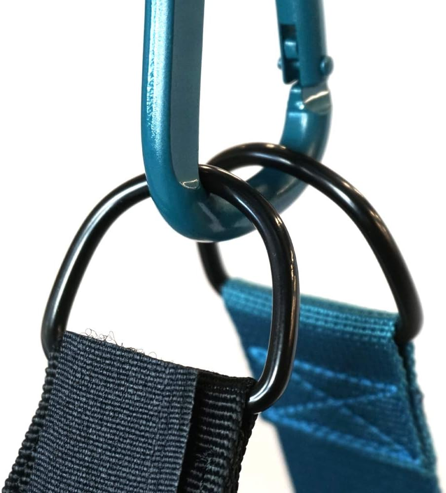 Double Kayak Storage Strap System - for Indoor and Outdoor Kayak & SUP Paddle Board Hangers - Comes with Paddle Clips - PS1954, Black; Turquoise image number 6