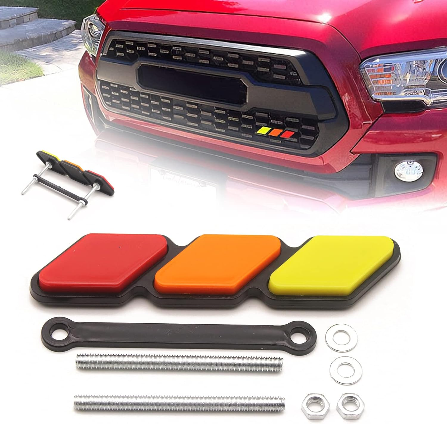 Front Grille Badge Emblem, Truck Emblem Decals Fit for Tac 4Runner Tundra Sequoia Rav4 Highlander Accessories image number 3