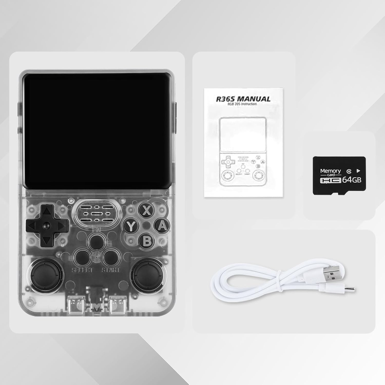 R36S Retro Handheld Games Console-With Open Source System - 3.5" IPS Screen, Portable Gaming Player for Travel-Black image number 5