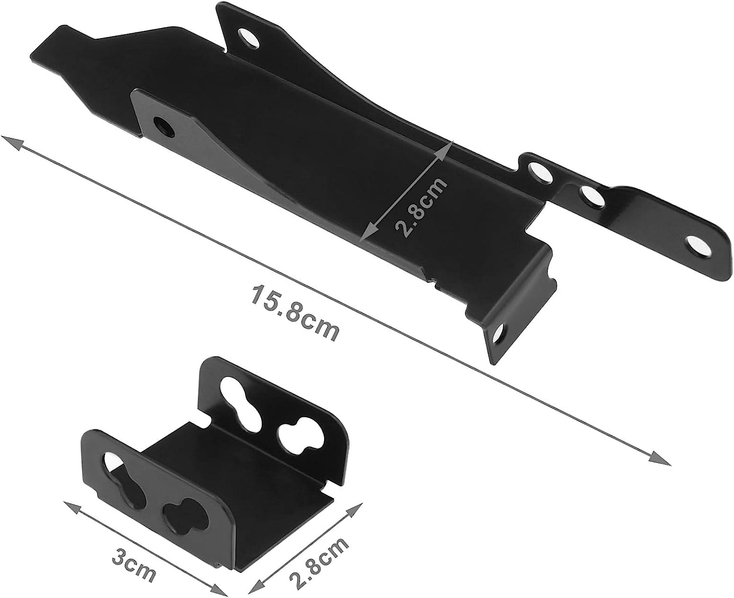 Ecsing PCI Slot Bracket Dual Fan Mount Rack GPU Bracket for Mounting One/Two 120Mm Computer Case Fans Computer Radiator Holder Black Metal image number 4