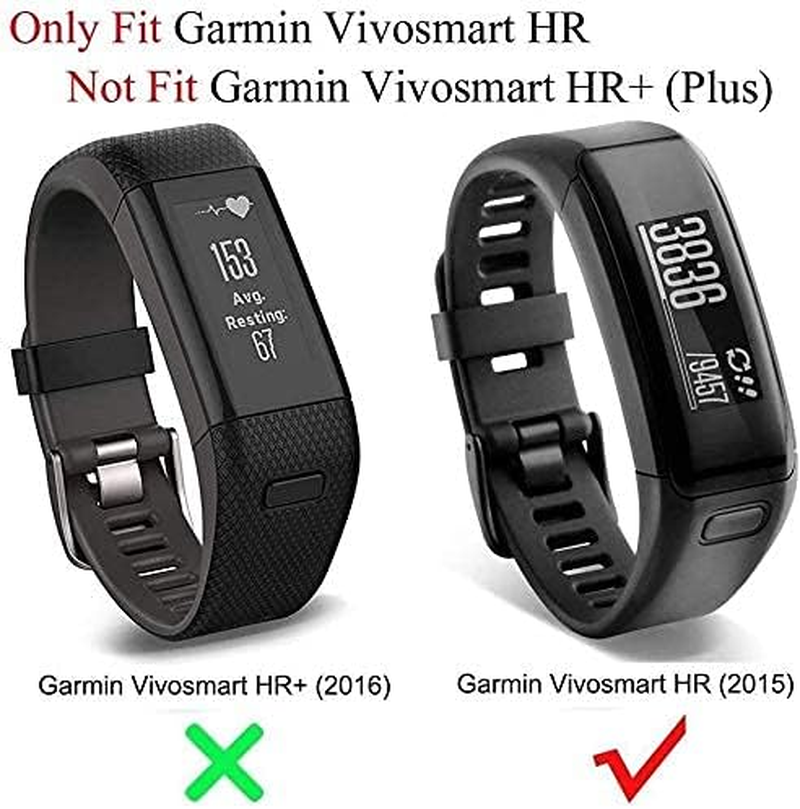 Band for Garmin Vivosmart Hr,Soft Silicone Watch Replacement Adjustable Sport Strap Band with Free Pin Removal Tools for Garmin Vivosmart Hr(No Tracker, Replacement Bands Only) image number 2
