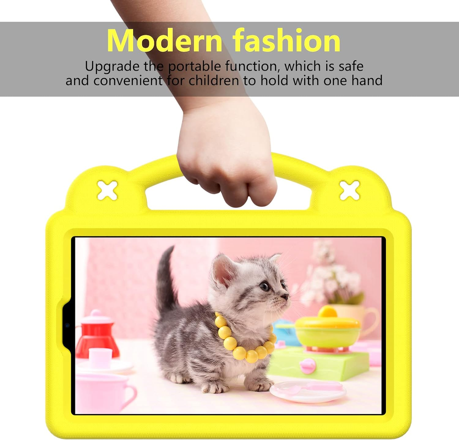 Jarttarn Shockproof Case Compatible with Ipad 10Th Generation,10.9 Inch 2022 Model, DIY Kids Cover with Pencil Holder/Stand for Ipad 10Th Gen 10.9-Inch (Yellow) image number 6