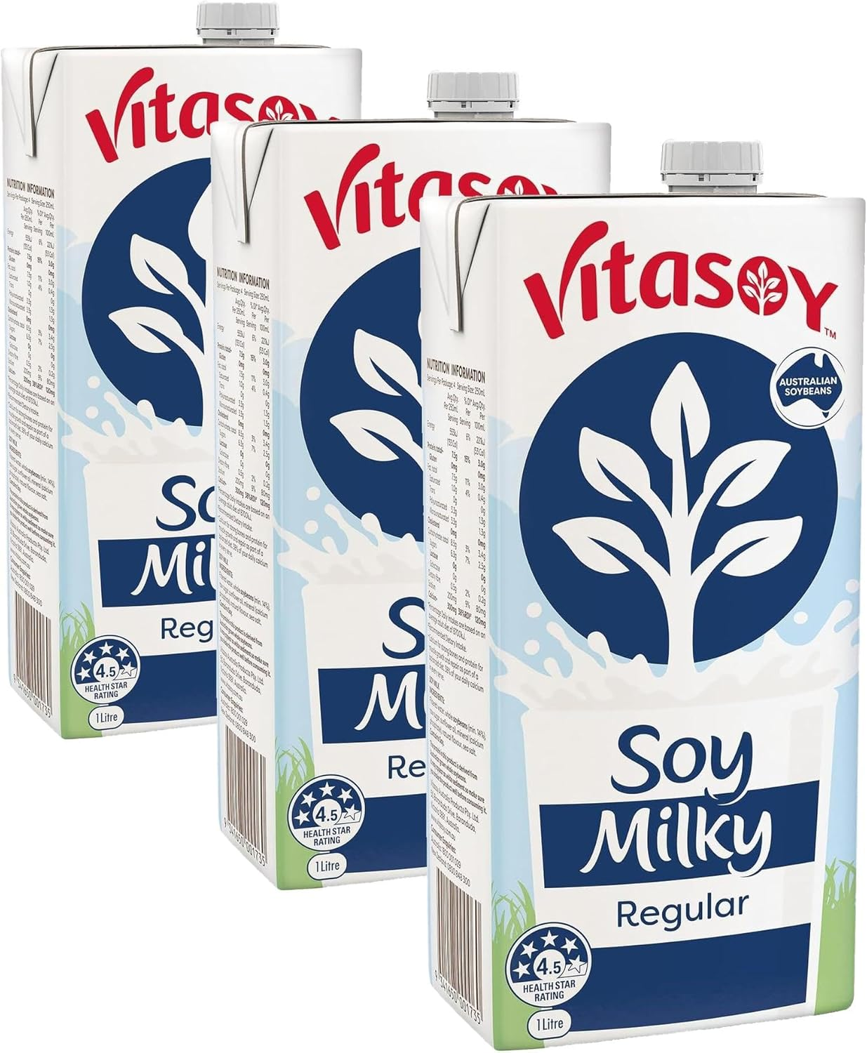 Vitasoy Milky Regular Long Life Soy Milk, 1 Litre (Pack of 12) image number 1