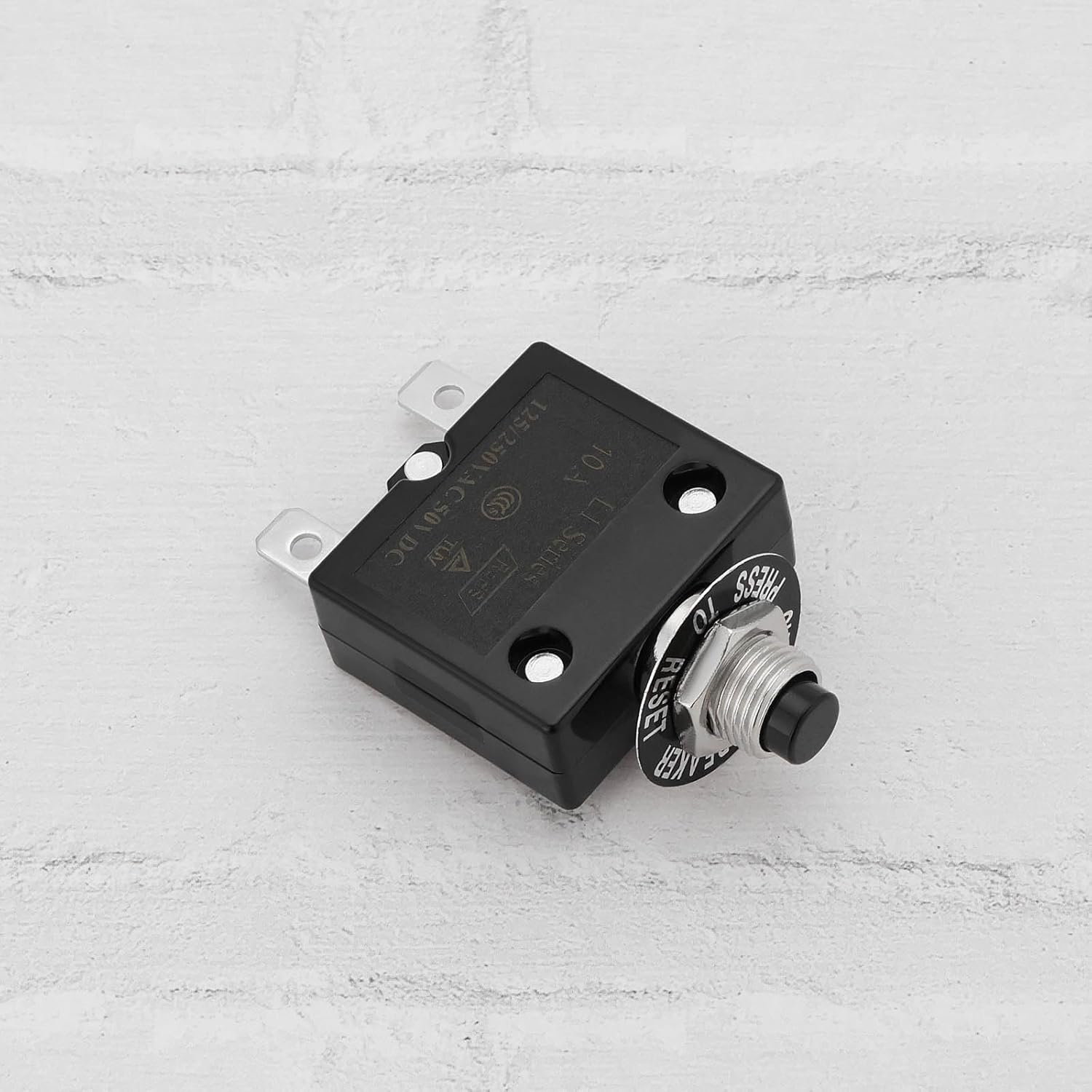 2Pcs 10Amp 125-250V AC 50V DC Push Button Circuit Breaker Thermal Overload Protector L1 Series Manual Reset Thermal Circuit Breaker image number 4