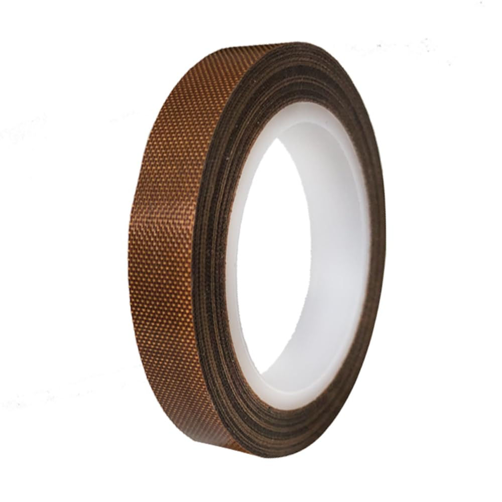 Skycabin 10Mmx10M PTFE Fabric Tape Cotated Fiberglass Teflon Tape Adhesive Teflon Tapes Heat Resistant to 300℃ for Vacuum Sealers,Hand Impulse Sealers Fits Foodsaver, Seal a Meal, Weston, Cabella image number 6