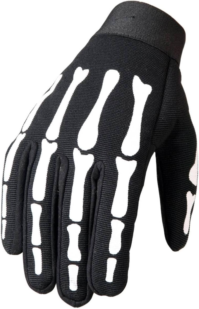 Hot Leathers Skeleton Mechanic Gloves (Black, Small) image number 2