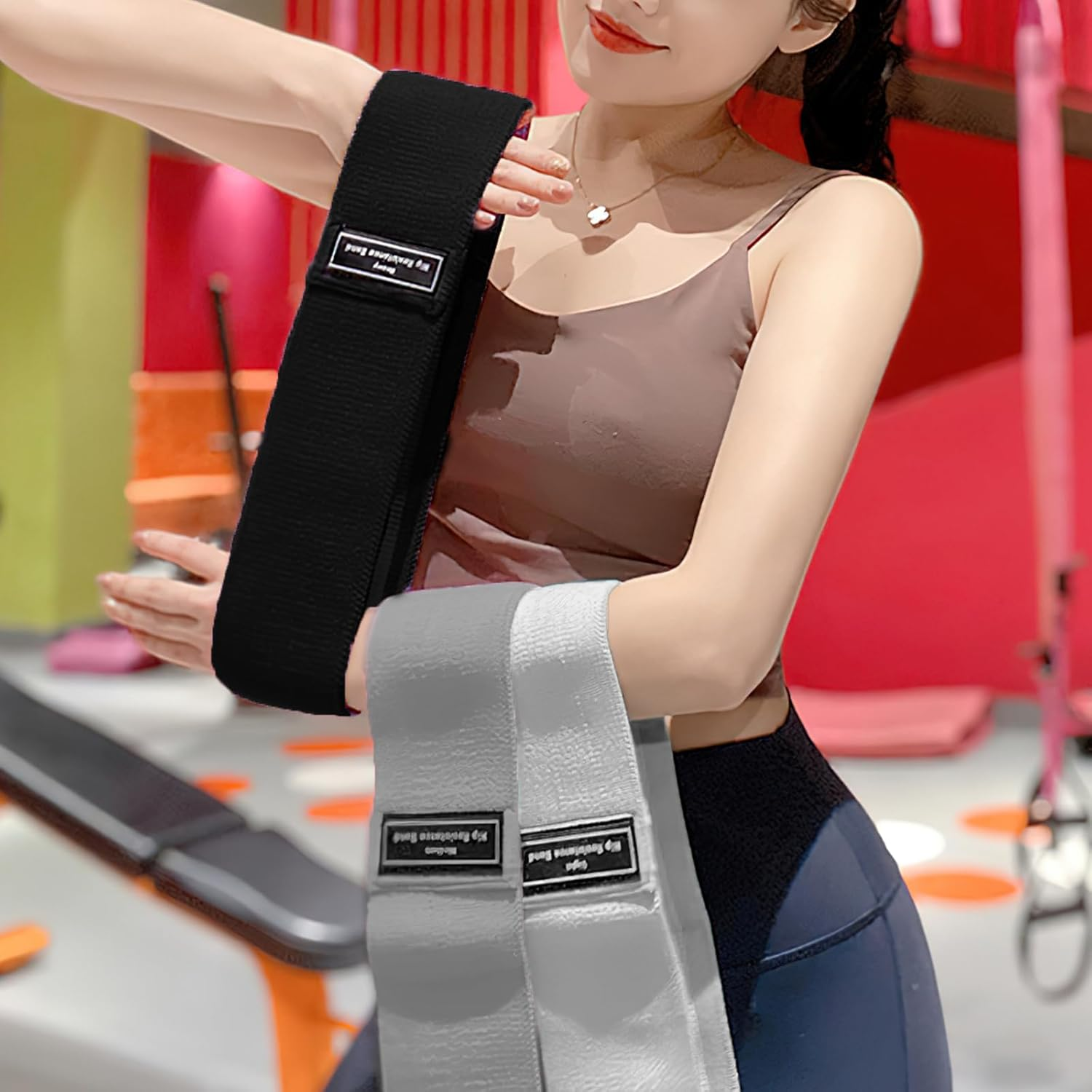 3PCS Non-Slip Resistance Bands Set - Fabric Booty Bands for Exercise & Fitness - Durable Hip and Squat Bands with Varying Resistance Levels for Strength Training