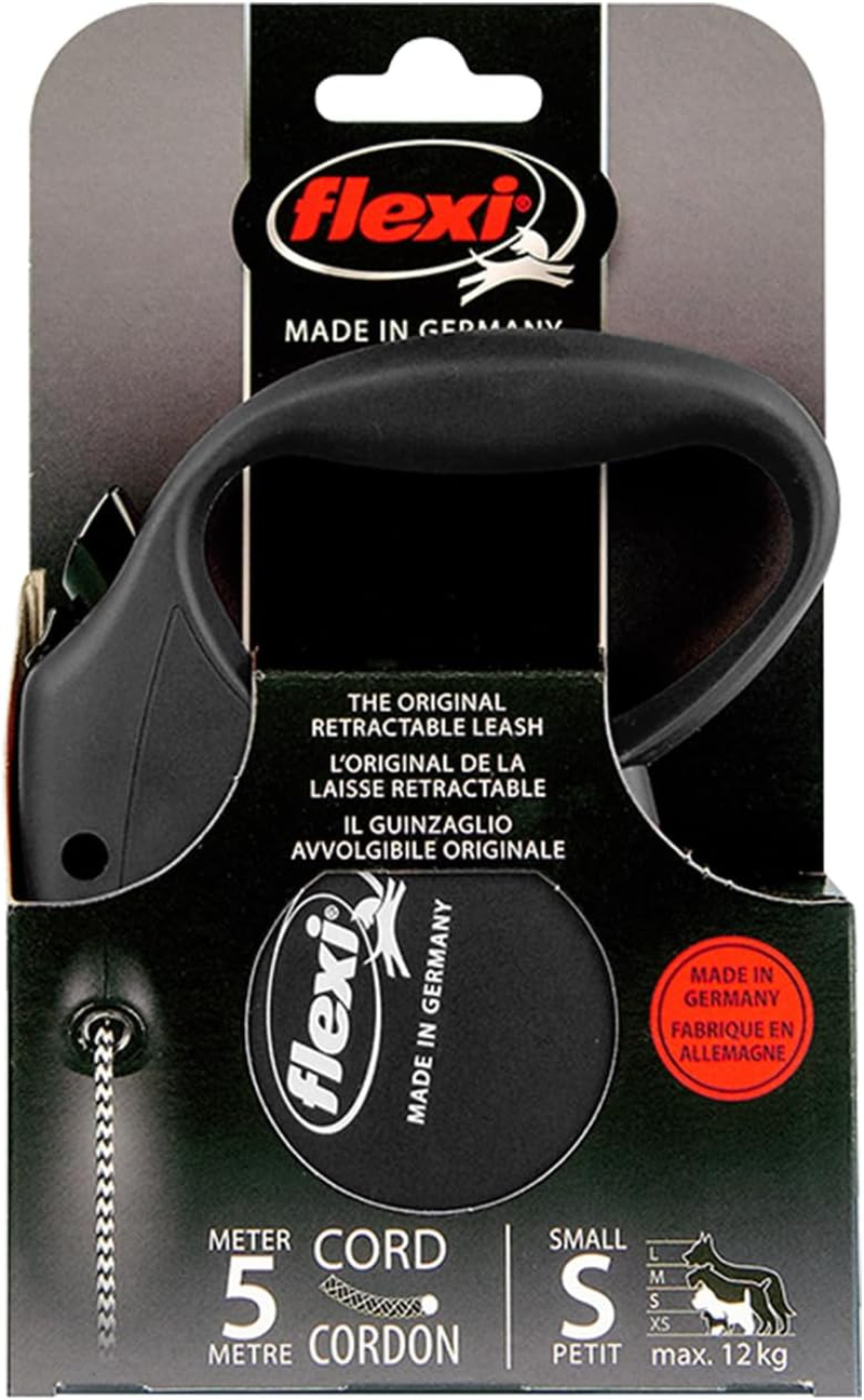 Flexi Fun Cord Retractable Dog Lead Black Small 5 Metres image number 1