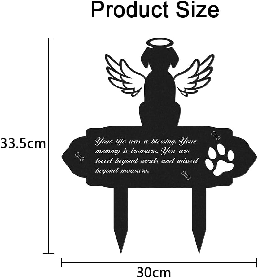 Dog Grave Marker, Dog Cemetery Decorations for Grave, Dog Memorial Plaque Garden Stake Metal Grave Marker, Dog Remembrance Stake for Pet Lover image number 1