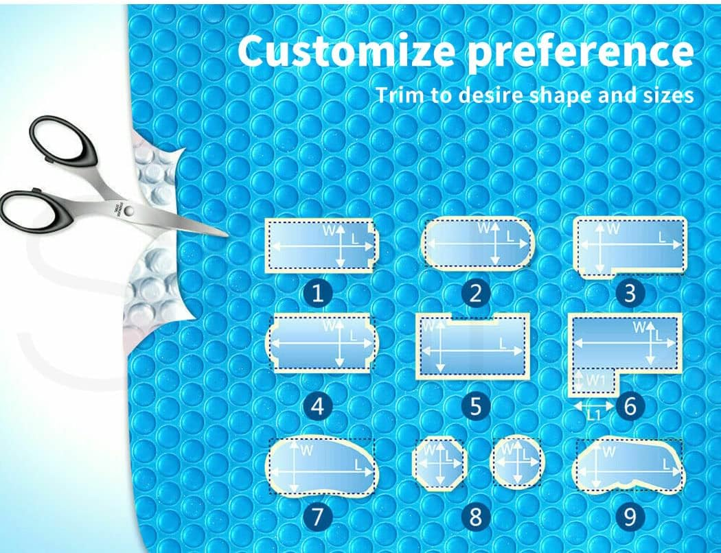 Solar Swimming Pool Cover 400 Micron Outdoor Bubble Blanket Heater 11 X 4.8M 11X4.8M (Real 400 Micron) 11X4.8M (Real 400 Micron)