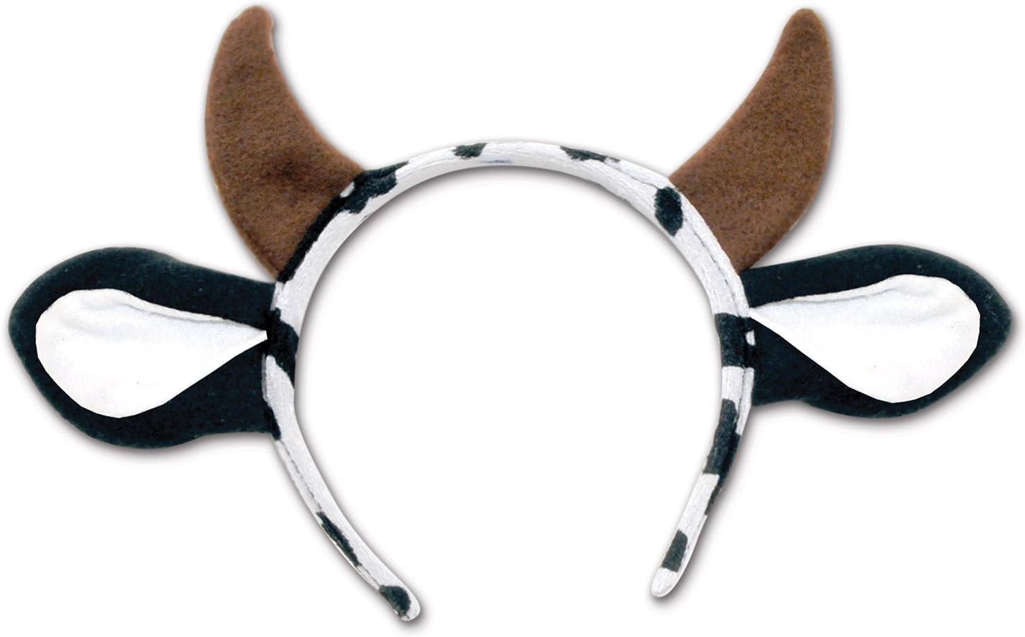 Beistle 2-Pack Cow Headbands in Brown/White/Black, Funny Farm Animal Headwear, Photo Booth Props, Holstein Party Supplies, Western & Cowboy Accessories image number 1