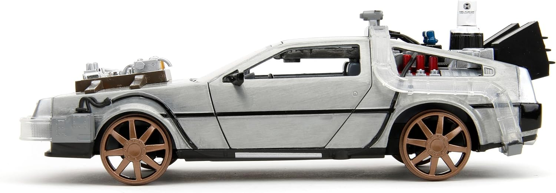 Back to the Future Part III 1:24 Time Machine Rail Wheels Die-Cast Car, Toys for Kids and Adults image number 2