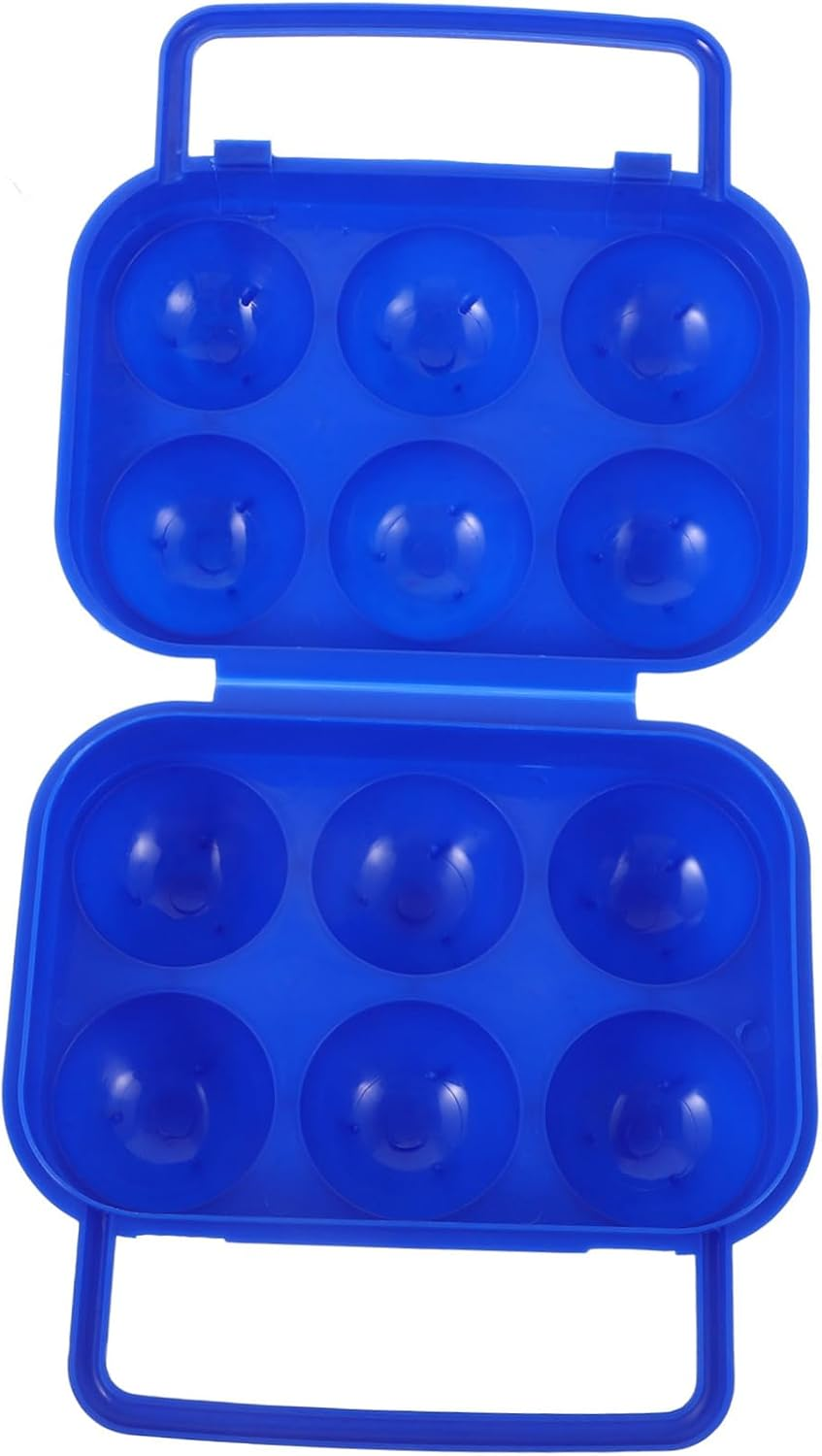 Portable Camping Egg Storage Box Handle Blue Hard Shell Egg Holder Container for Outdoor Camping Travel and Picnic image number 2