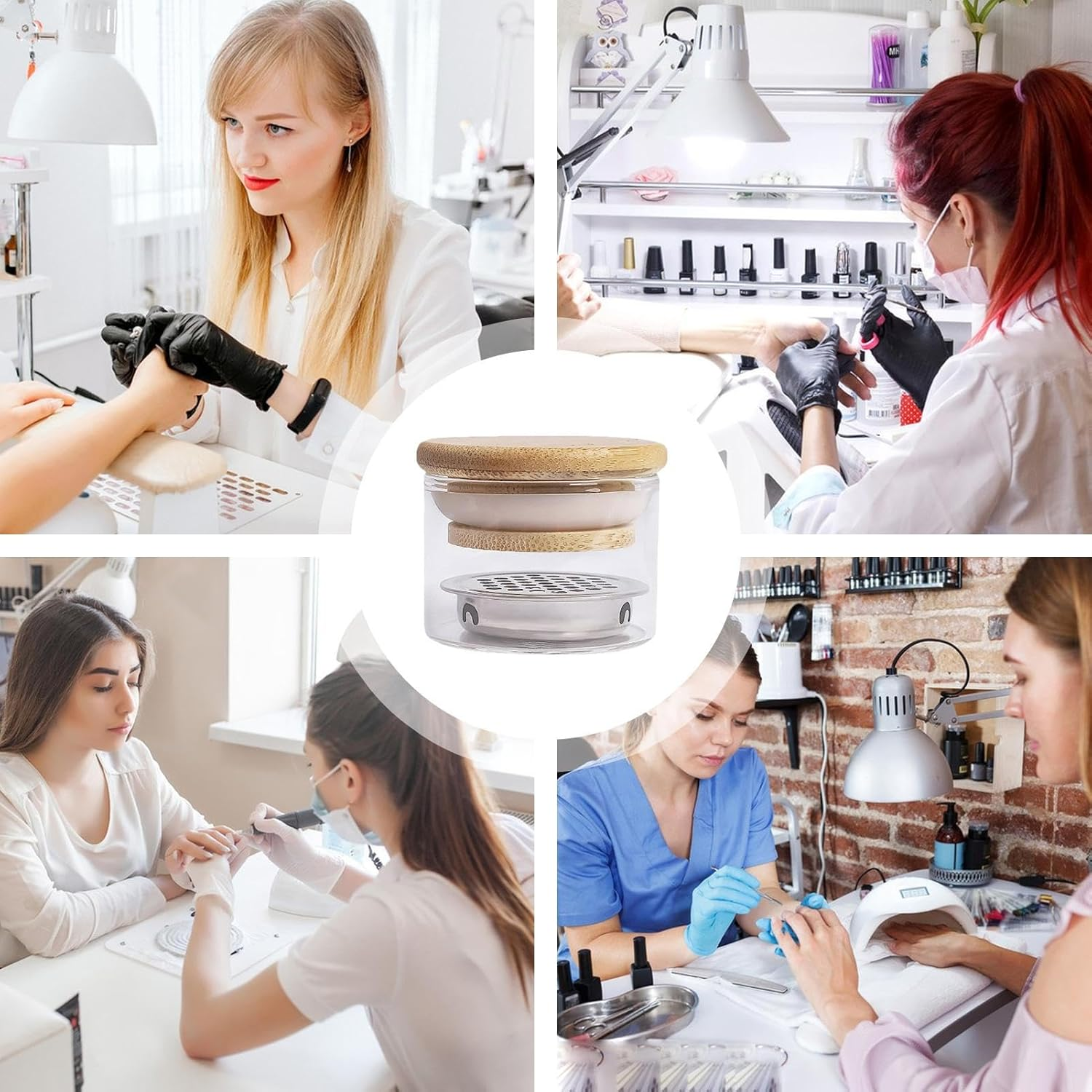 Nail Brush Cleaner Cup - Nail Brushes Washing Cup | Brush Cleaner Cup | Small Nail Washing Cup Holder with Lid | Storage Cup and Filter | Portable Nail Brush Cleaning Tool for Nail Salon