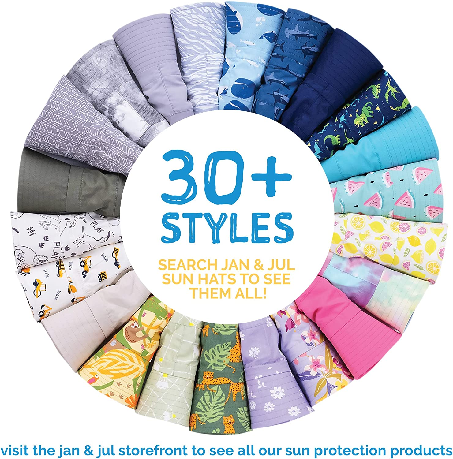 JAN & JUL Grow-With-Me Aqua-Dry Xplorer Sun-Hat for Baby, Toddler and Kids image number 1