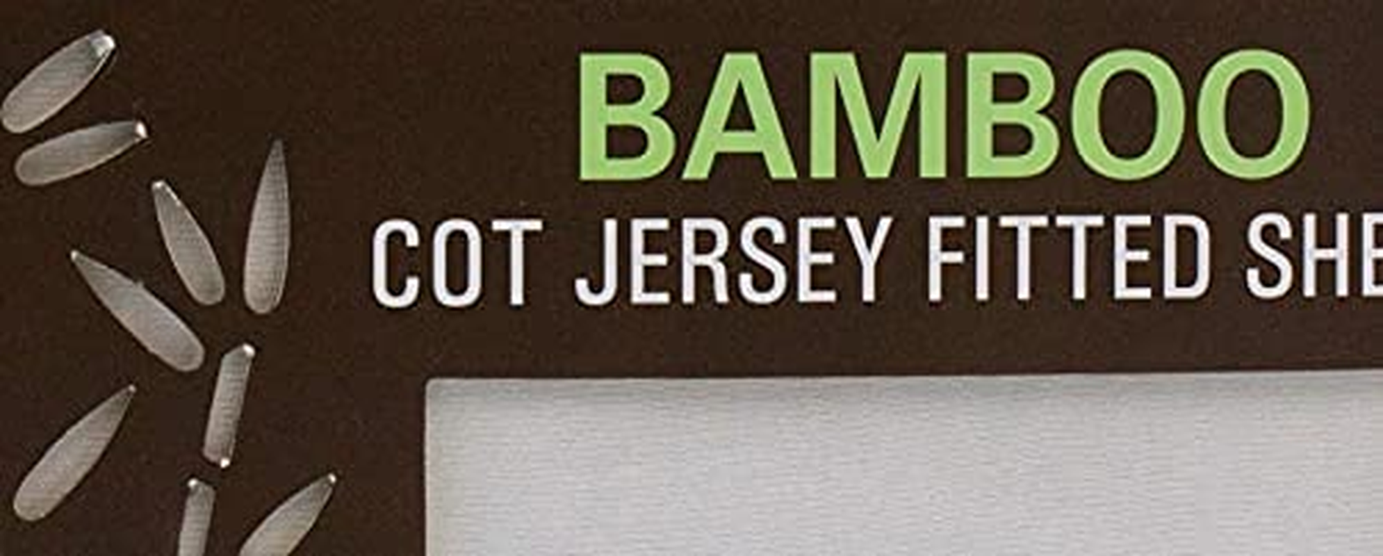 Bubba Blue Bamboo Jersey Cot Fitted Sheet, White image number 2