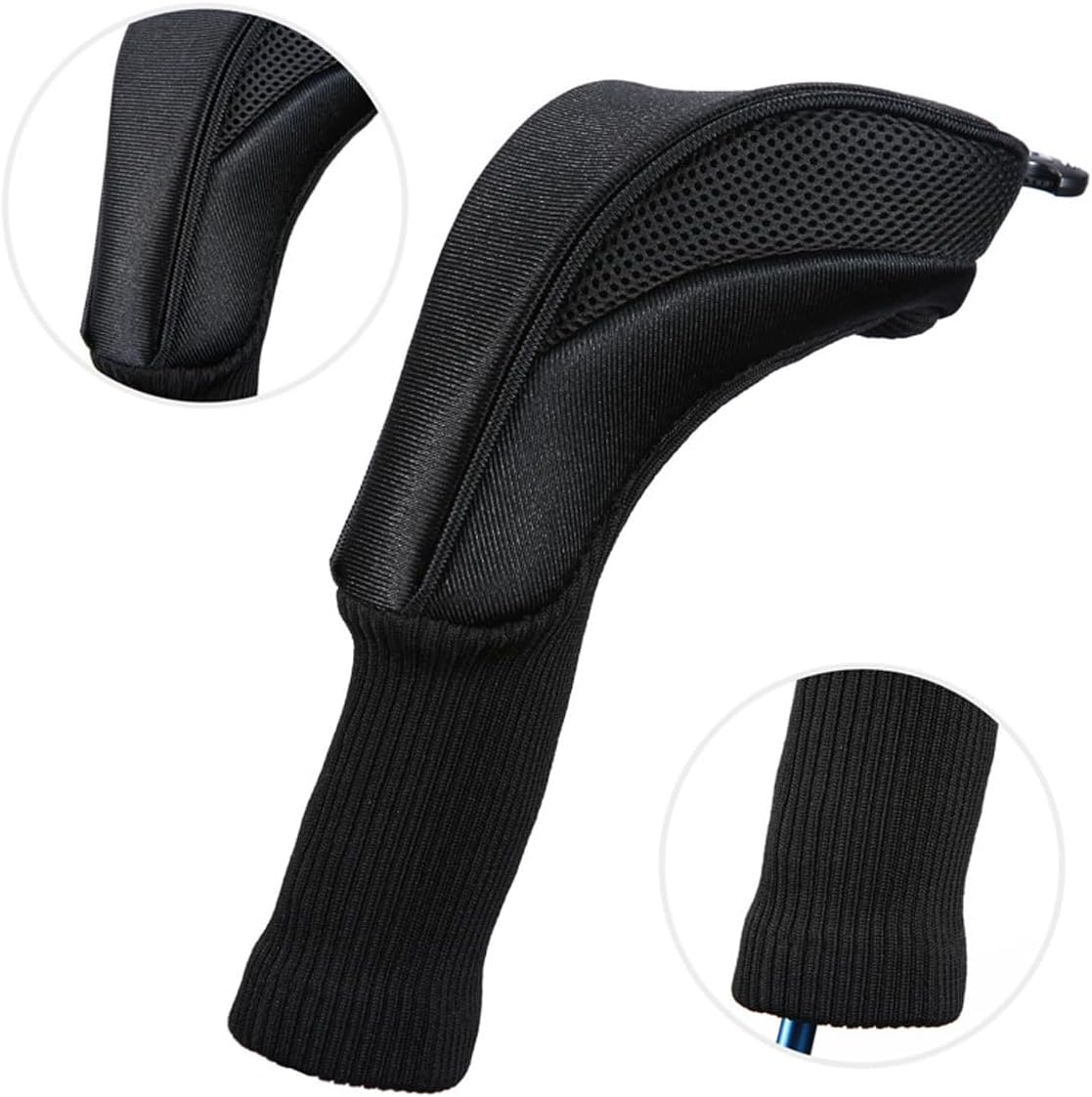 AIMALL 3Pcs Golf Club Head Covers Set for Driver and Fairway Woods, Numbers 1 3 5, Long Neck Design, Nylon Composite with Mesh Fabric image number 2
