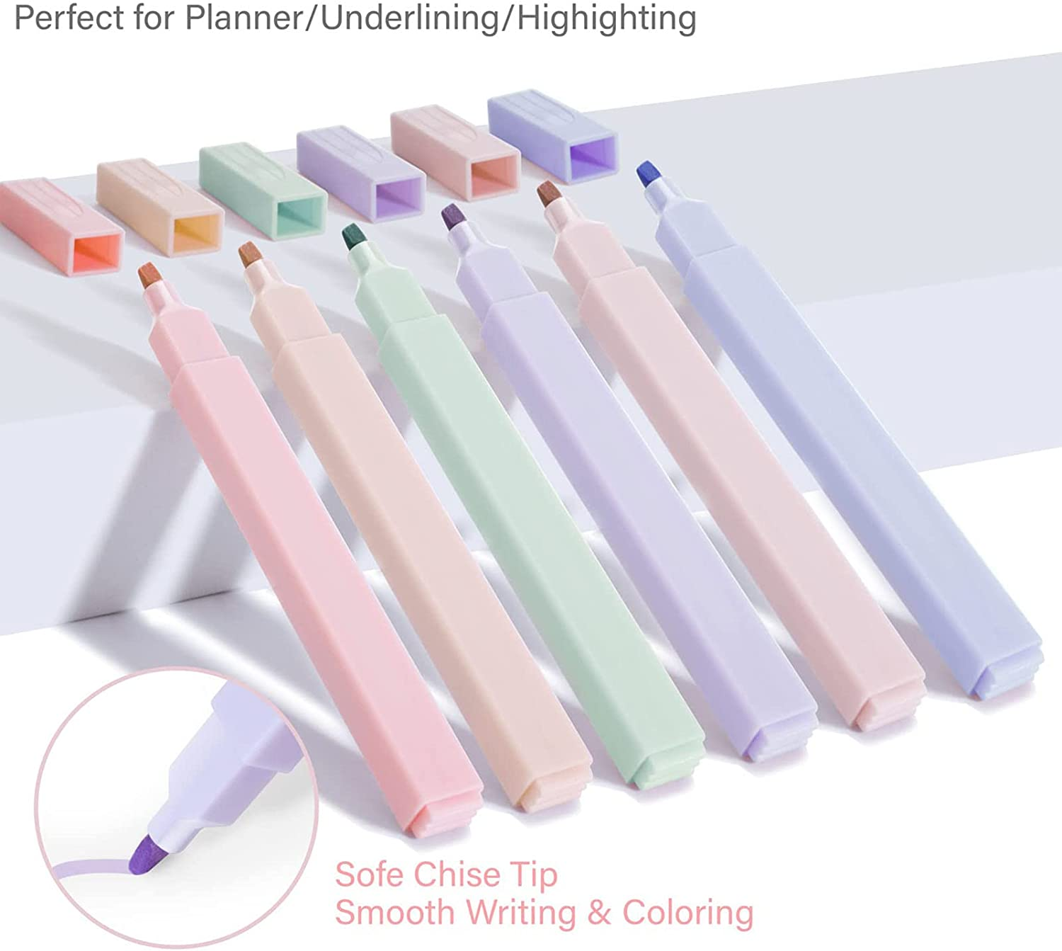 12 Pcs Aesthetic Highlighters,Bible Highlighter,Pastel No Bleed Pen, Planner Pens,Book Annotating Set image number 4