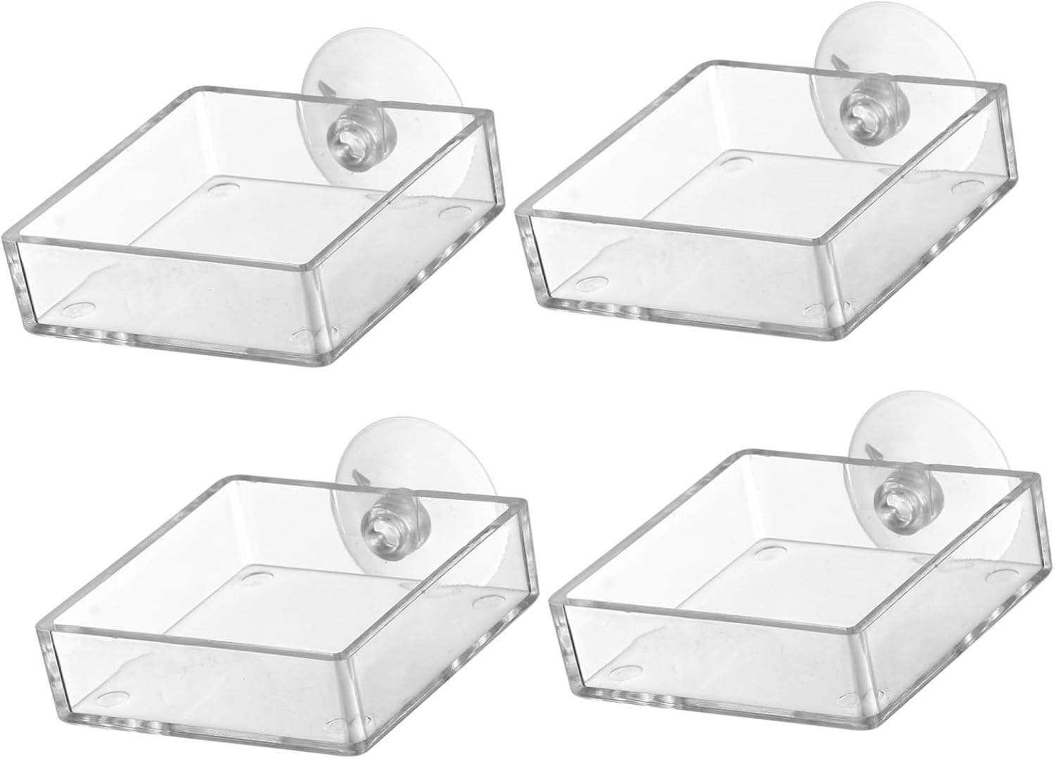 BESPORTBLE 4Pcs Fish Feeder Bowl with Cup Height Feeding Tool for Shrimp and Fish Tanks Easy to Clean and Install Convenient Feeding image number 2