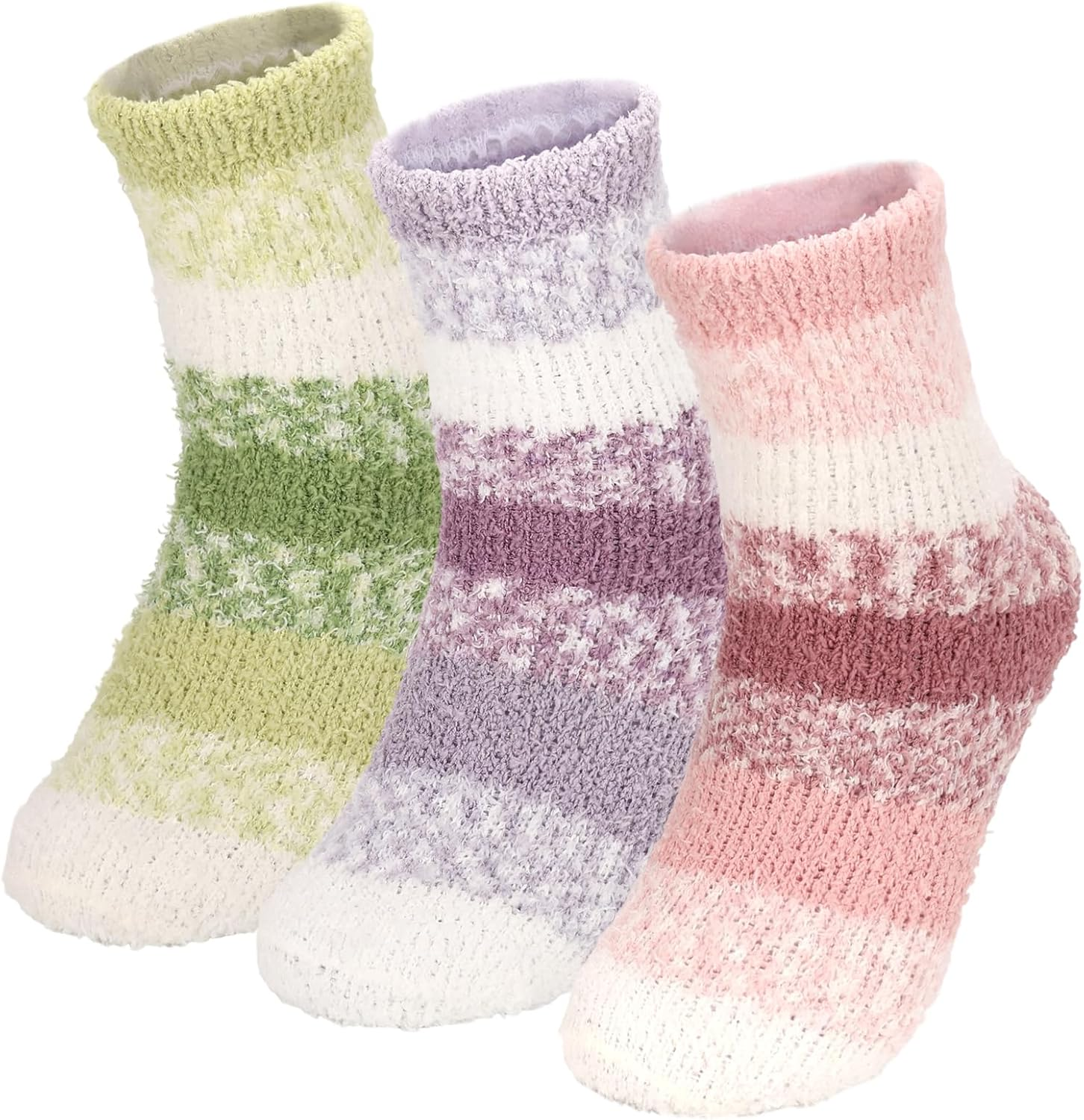 3 Pairs Women'S Fluffy Fuzzy Winter Warm Socks Soft Cozy Plush Slipper Socks for Cold Weather
