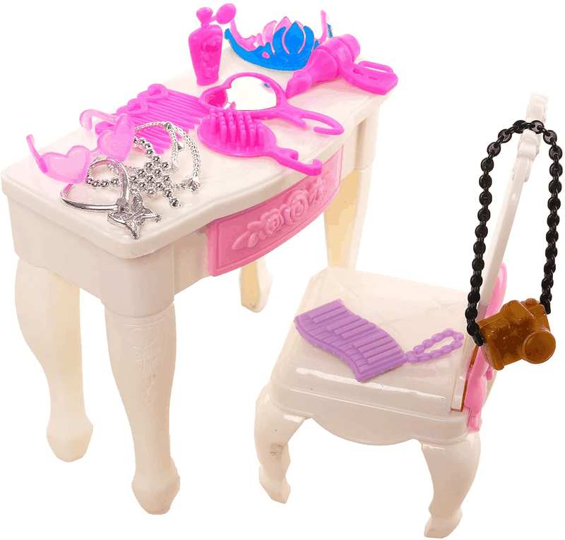 Barwa Lot 15 Items = 5 Sets Fashion Casual Wear Clothes/Outfit with 10 Pair Shoes 23 Accessories for 11.5 Inch 28 - 30 Cm Doll Xmas Gift image number 6