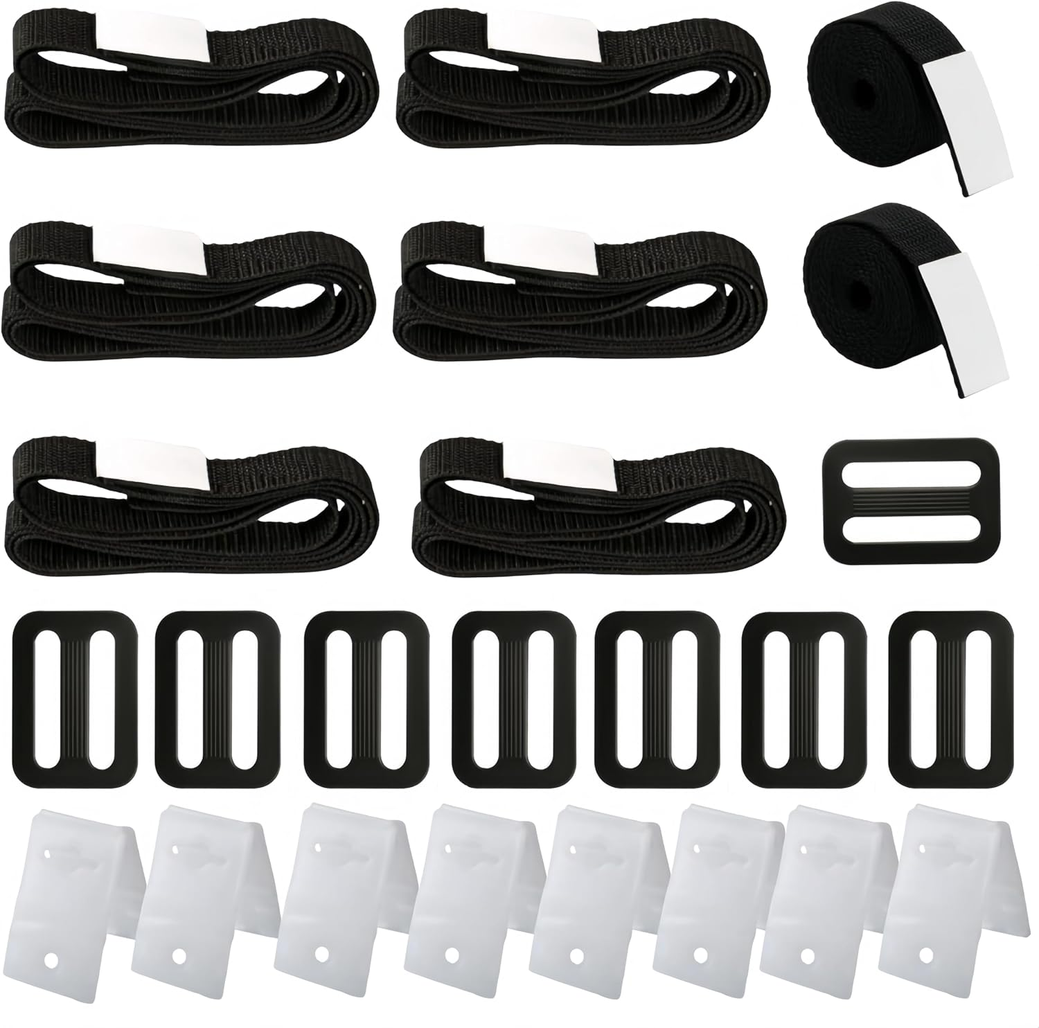 Pool Solar Cover Reel Attachment Kit, 8Pcs Solar Reel Plate Buckle, Swimming Pool Cover Roller Attachment Straps Gear Belt Kit for Inground Pools (Black) image number 3
